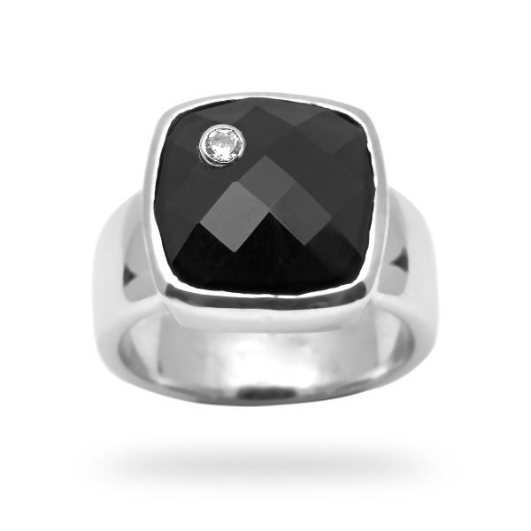 Bague onyx, topaze argent Charly